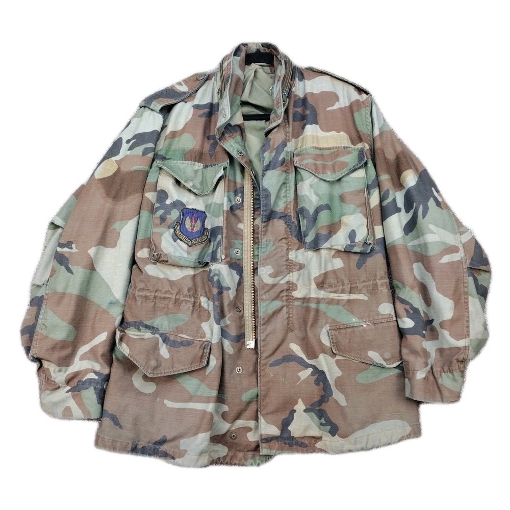 US AIR FORCE COLD WEATHER BDU M-65 FIELD JACKET W/ HOOD INSIDE COLLAR Small-Reg